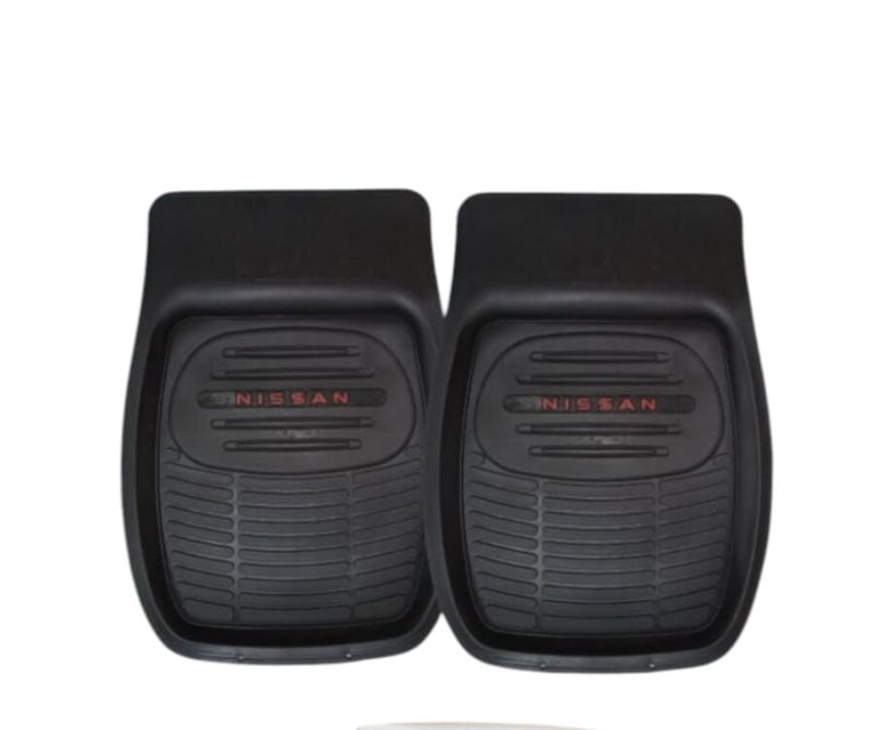 نيسان طقم دواسة سيارة جلدية مكون من قطعتين لسيارات نيسان _ أسود