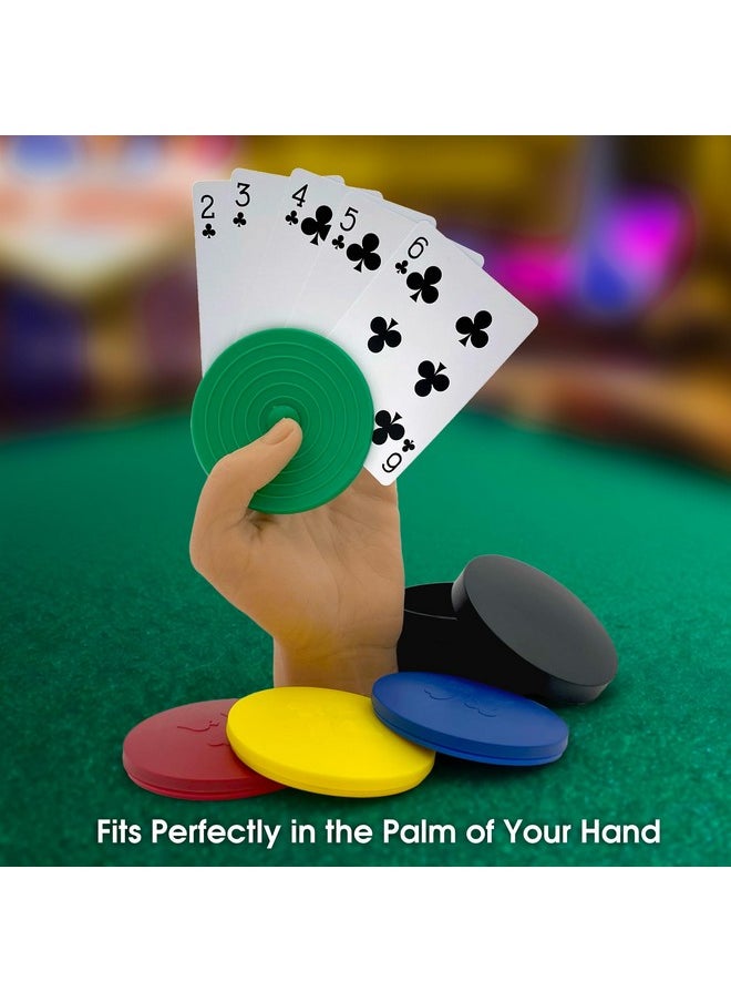 CHH Round Card Holders with Case in Red, Yellow, Green & Blue, Multi  - Image 3
