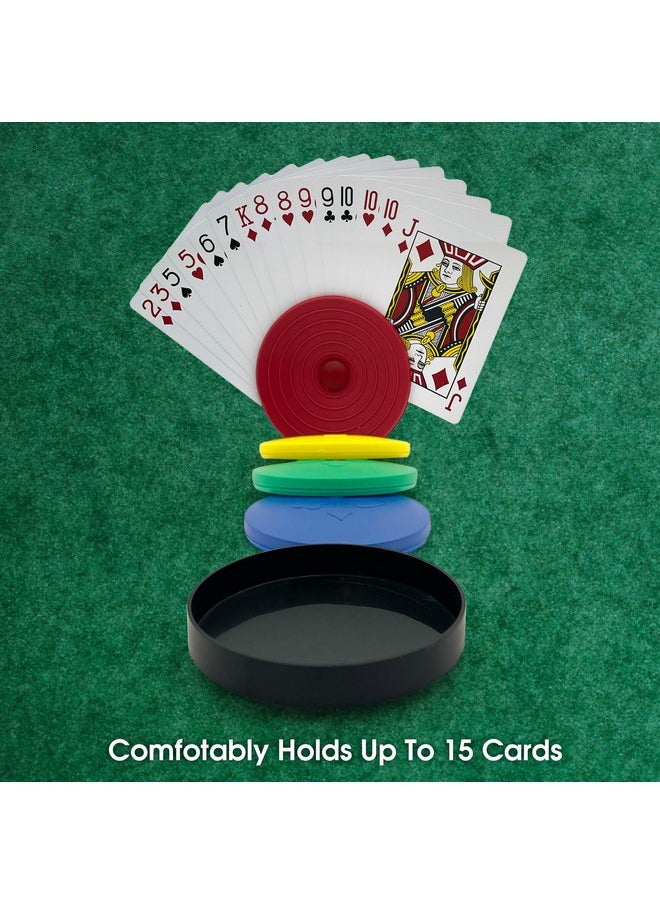 CHH Round Card Holders with Case in Red, Yellow, Green & Blue, Multi  - Image 5