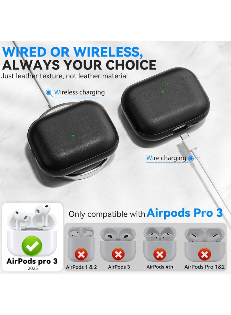 Aookay for AirPods Pro 3 Case, Shock-Proof Protective TPU Case with Lanyard Compatible with Airpods Pro 3 Cover for Women, Men (Black) - Image 3