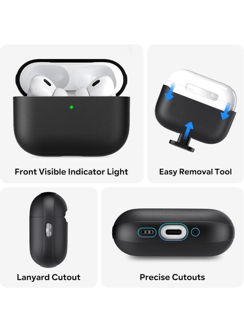 Aookay for AirPods Pro 3 Case, Shock-Proof Protective TPU Case with Lanyard Compatible with Airpods Pro 3 Cover for Women, Men (Black) - Image 5