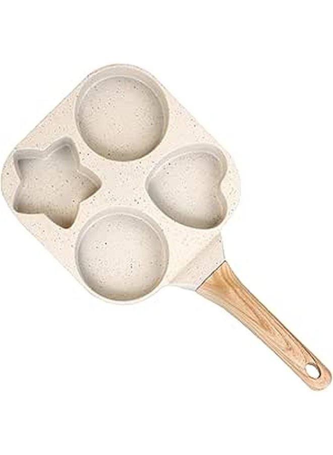 Heart Shaped Nonstick Mini Frying Pan 4 Hole Egg Pancake Maker Induction Compatible - Image 1