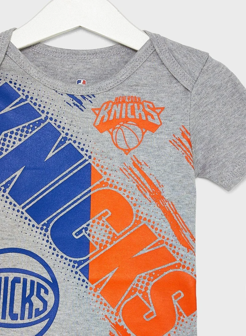 NBA Kids New York Knicks Dribbles Creeper Onesie