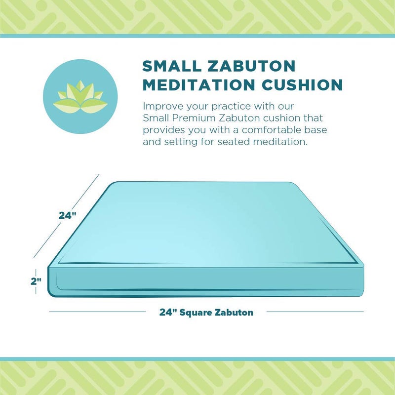 Bean Products Meditation Cushion - Zabuton Meditation Pillows for Sitting on Floor, Yoga Cushion, Cotton Yoga Pillow, Zen Kneeling Prayer Pad- Made in USA - Standard 24x24x2, Black - Image 2