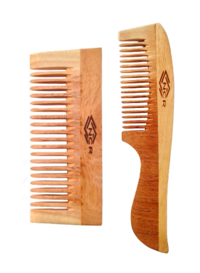 NCR "NCR" Organic Kacchi Neem Wooden Comb (Hero&Sampu) Single Teeth Use slow, gentle strokes to avoid hair damage and scalp irritation. - Image 1