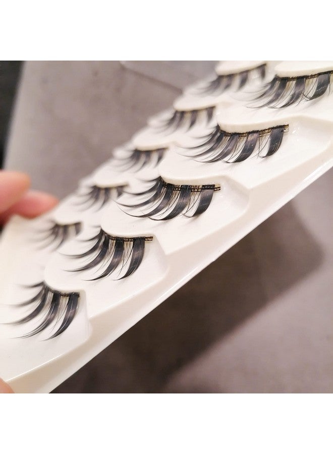 AUGENLI Augenli 5Pairs Anime Cosplay Lashes Spiky Manga Style Lashes Janpanese 16Mm Extension Natural Manhua Doll Eye Lashes Halloween;Party Makeup Look By Augenli (F539) - Image 5