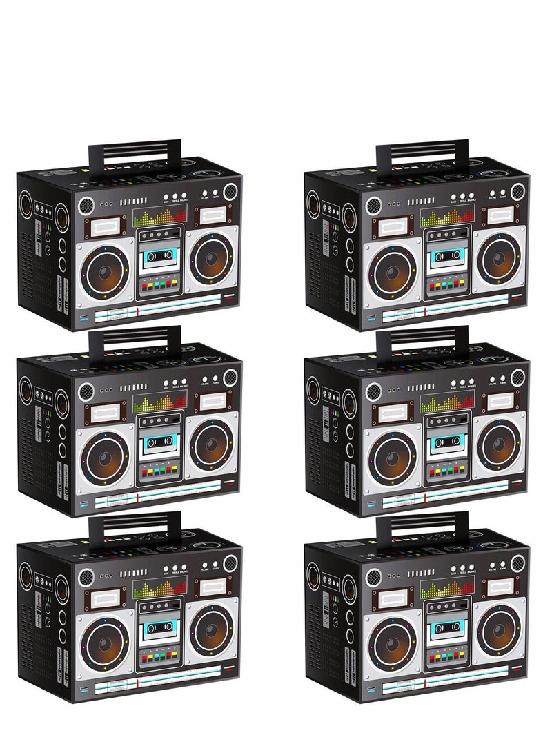 Excefore صناديق هدايا حفلات الثمانينات، زينة راديو قديم بوم تسعينات، لوازم هيب هوب، مركز طاولة لعيد ميلاد موسيقى 1980 - Image 1