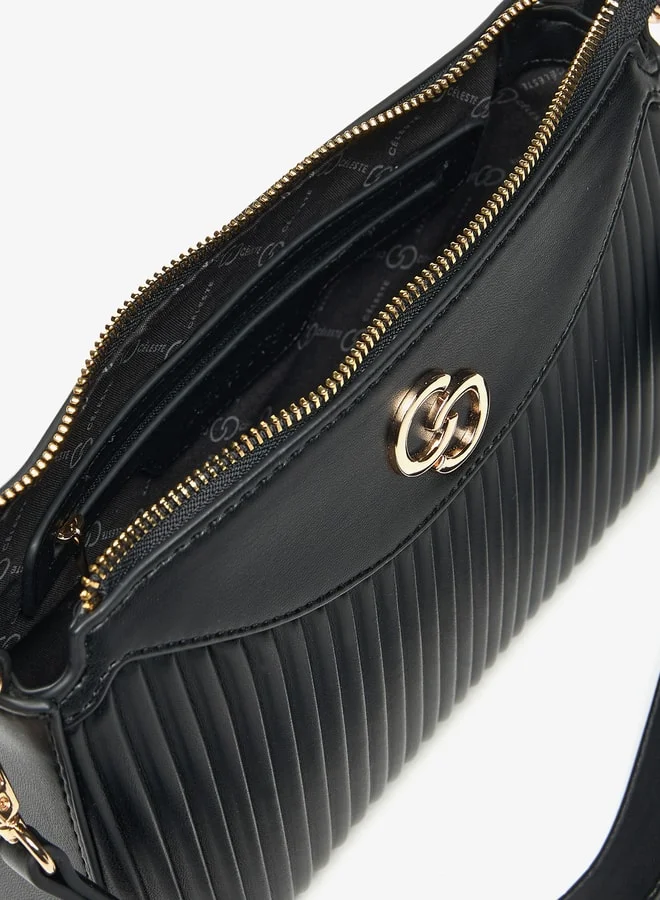 Celeste Women's  Logo Detail Crossbody Bag with Coin Purse and Adjustable Strap