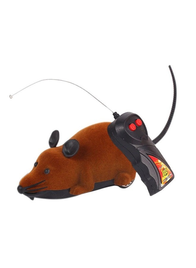 Remote Control Simulation Mouse Electric Spoof Trick Animal Model Children's Toys Funny Cat Pet Supplies-Color:Large Total Length 28cm Two-way Pouch Mouse-Black - Image 3