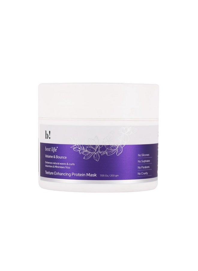 Best Life Volume & Bounce Hair Mask For Curly Hairsdeep Nourishment Hair Mask With Pea Protein Shea Butter Enhances Natural Waves And Curls | For All Hair Types | 200G  - Image 1