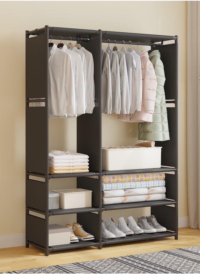 ALMUFARREJ - Black Stylish and Durable Clothes Hanger and Organizer with Shelves - Image 1