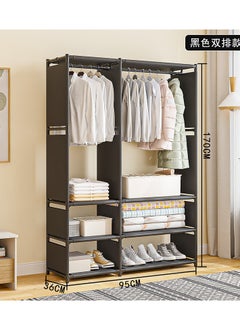ALMUFARREJ Black Stylish and Durable Clothes Hanger and Organizer with Shelves  - Image 3
