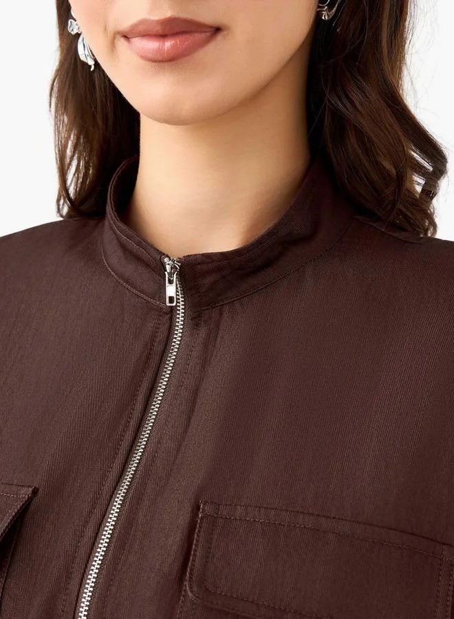 Splash FAV BROWN Drawstring Shirt with Extended Sleeves for Women | Best Price UAE