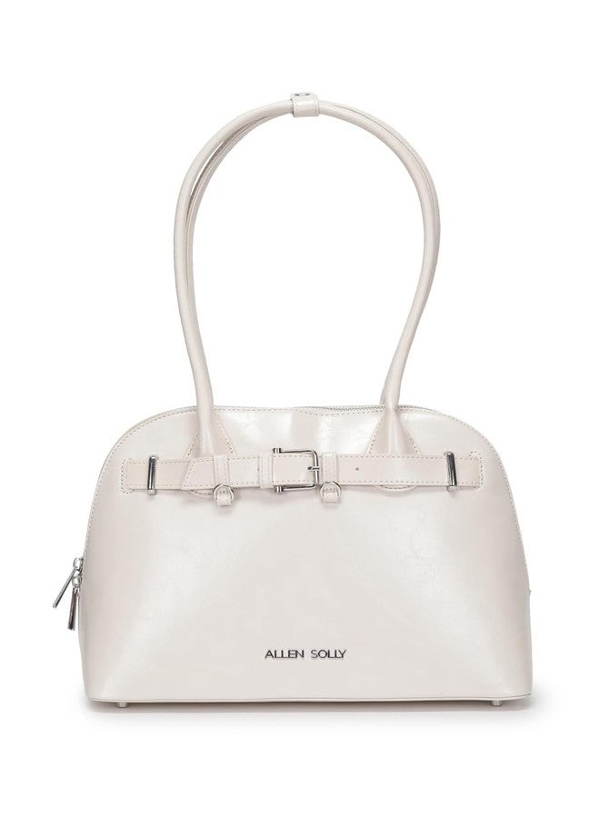 Allen Solly PU Structured Shoulder Bag with Buckle Detail - Image 1