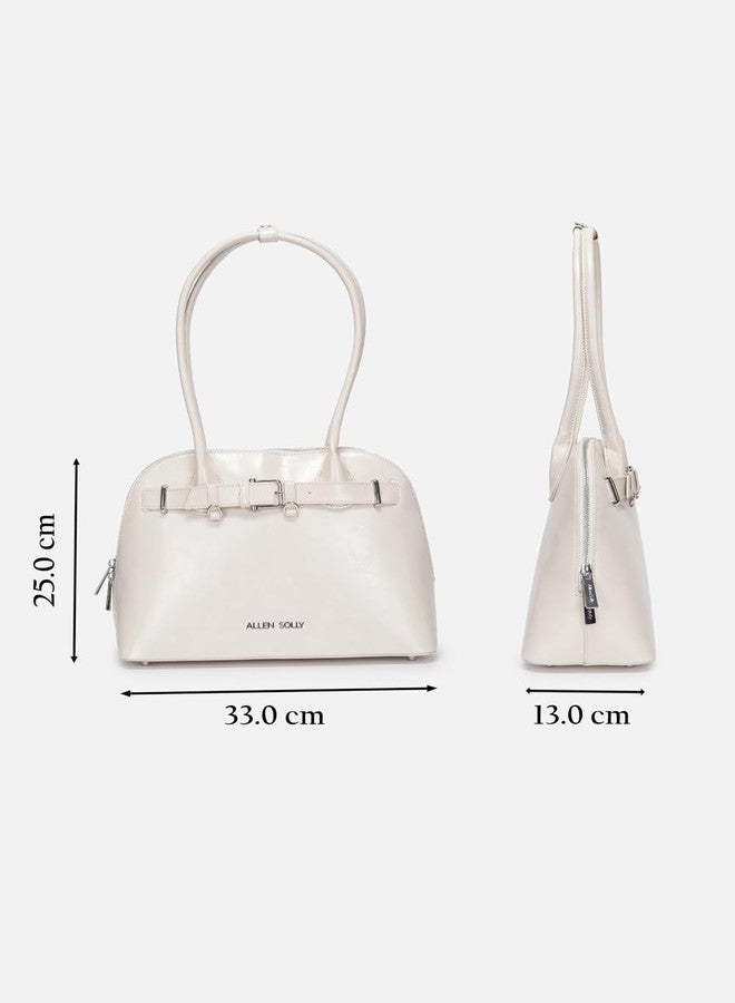 Allen Solly PU Structured Shoulder Bag with Buckle Detail - Image 3