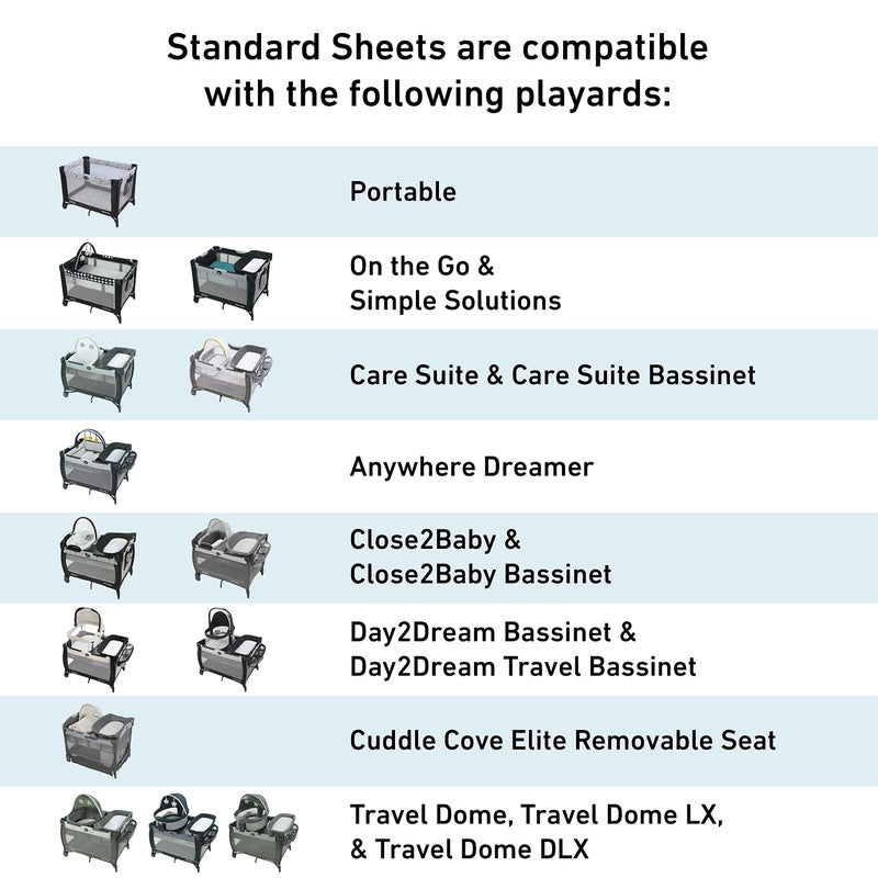 GracoÂ® Pack â€˜n PlayÂ® Playard Fitted Sheets - Image 3