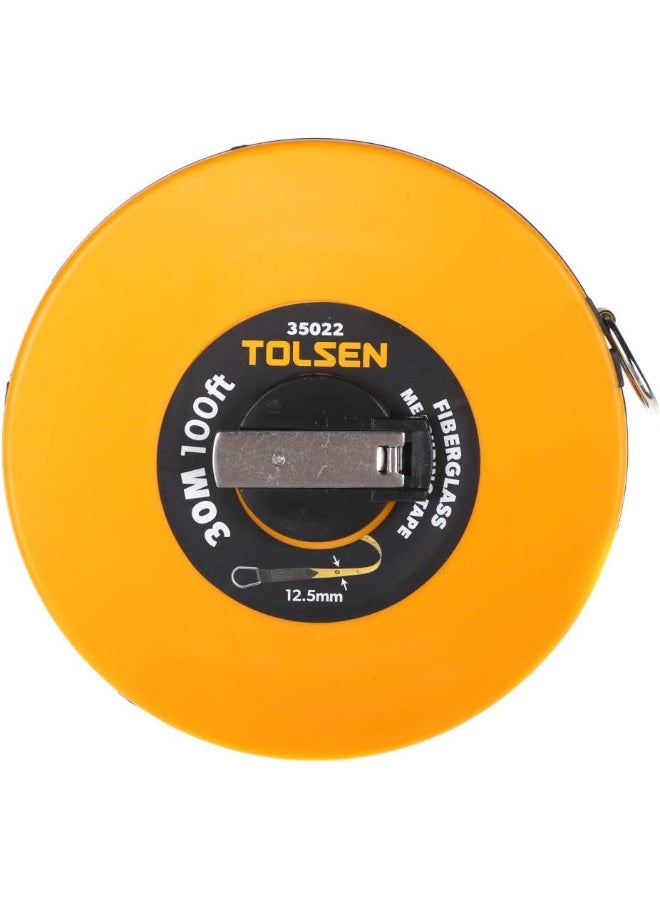 Tolsen Fibreglass Measuring Tape 30M/100Ft - Image 1