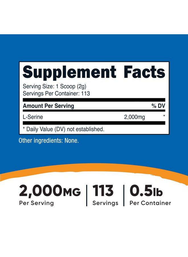 Nutricost L-Serine Powder, 113 Servings (.5LB) - 2,000 MG Per Serving - Non-GMO, Gluten Free - Image 2