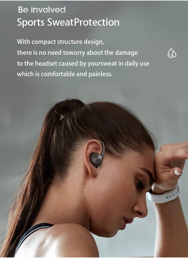 Letv Waterproof and Sweatproof Sports Bluetooth Headset with LED Digital Display Wireless Hanging Earphones Pink  - Image 4
