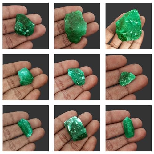 GEMHUB Untreated Raw Rough Emerald Green Gemstones for Jewelry Making 547.50 Ct. Certified Uncut Crystals and Healing Stones - Image 5
