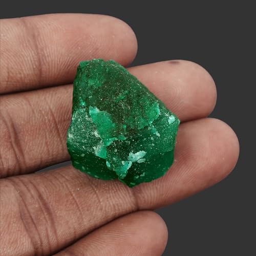GEMHUB Untreated Raw Rough Emerald Green Gemstones for Jewelry Making 547.50 Ct. Certified Uncut Crystals and Healing Stones - Image 4