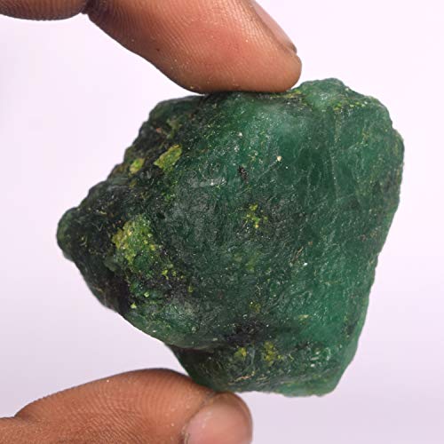 GEMHUB Untreated Raw Rough Emerald Green Gemstones for Jewelry Making 547.50 Ct. Certified Uncut Crystals and Healing Stones - Image 3