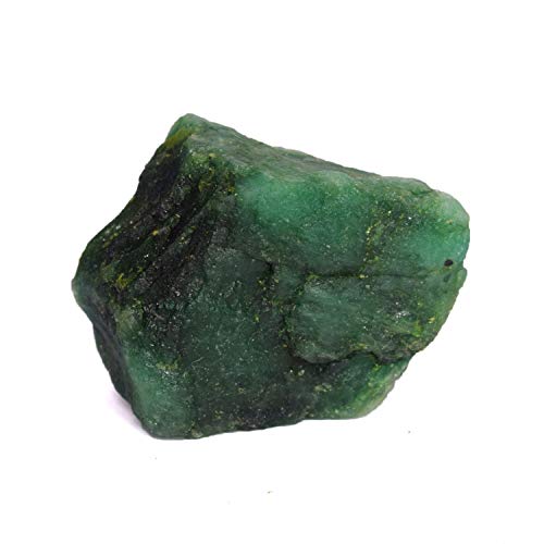 GEMHUB Untreated Raw Rough Emerald Green Gemstones for Jewelry Making 547.50 Ct. Certified Uncut Crystals and Healing Stones - Image 1