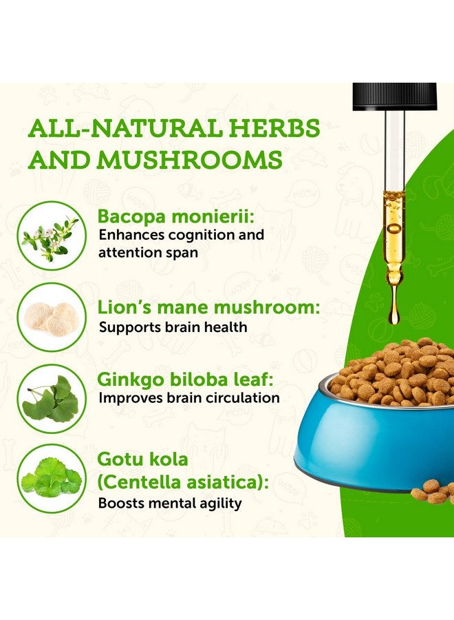 Animal Essentials Brain Awake for Dogs & Cats - Cognitive Support Supplement, Senior Support, Lion's Mane, Brain Health, Herbal Formula - 1 Fl Oz - Image 3