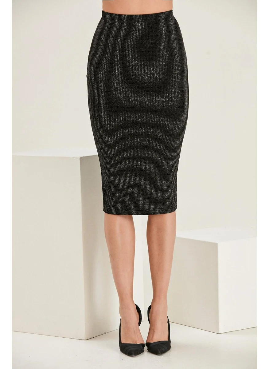 الكسندر جاردي Glitter Pencil Skirt (B22-40800)