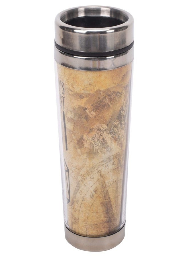 Elanze Designs World's Okayest DM Grey 16 ounce Stainless Steel Travel Tumbler Mug with Lid - Image 3