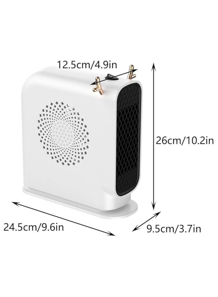 800W Portable Electric Desktop Heater – Powerful Warm Air Blower with Large Air Outlet Compact & Efficient Space Heater for Bedroom, Living Room or Dorm, Multifunctional Fan for Cozy Comfort - Image 1
