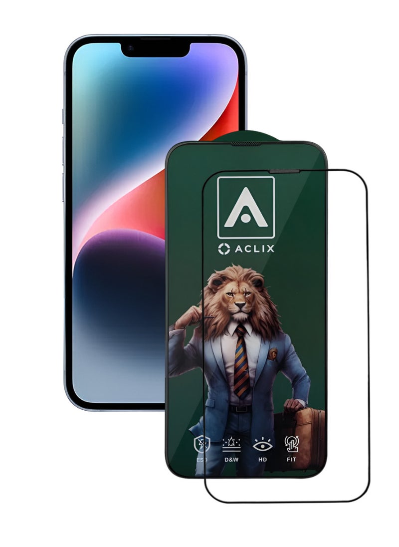 ACLIX Antistatic ESD Dustproof Premium Quality High Definition Tempered Glass Screen Protector Designed For  iPhone 14 - Image 1