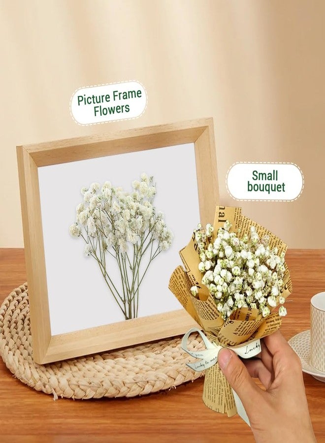 DONGKER Breath Dry Flowers,100 PCS White Breath Dried Pressed Flowers for Christmas Hair Decor Wedding Invitation Bookmark Candle DIY Making - Image 5