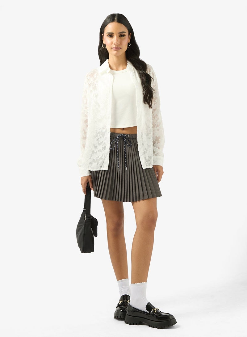 Ginger Lace Button Up Shirt - Image 4