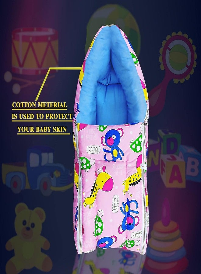 Fagva 2 in 1 Baby Cotton Carry Bag | Baby Bed Sleeping Bag | Portable Cotton Baby Bedding for New Born | for Baby Carrying & co Sleeping | Sleeping Bed (Multicolor) - Image 3