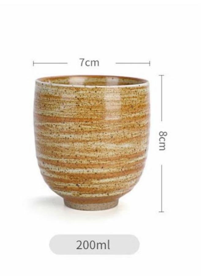 Generic Retro Ceramic Coffee Cup Hand Painted Glazed Coffee Cups Ceramic Tea Cups Latte Coffee Cup Handmade Ceramic Coffee Cups Retro Tea Cup 200ml Ceramic Cup Green  - Image 2