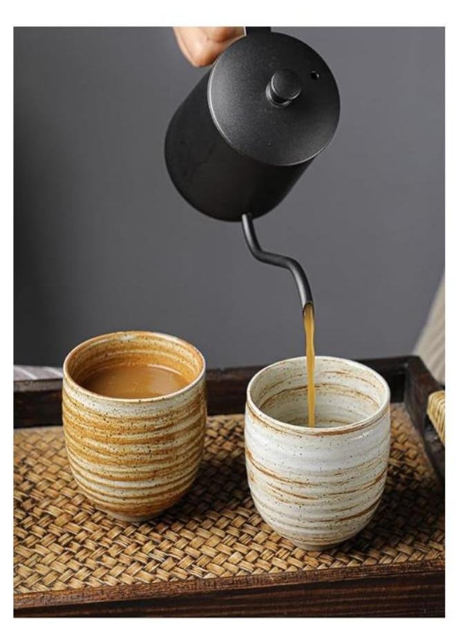 Generic Retro Ceramic Coffee Cup Hand Painted Glazed Coffee Cups Ceramic Tea Cups Latte Coffee Cup Handmade Ceramic Coffee Cups Retro Tea Cup 200ml Ceramic Cup Green  - Image 5
