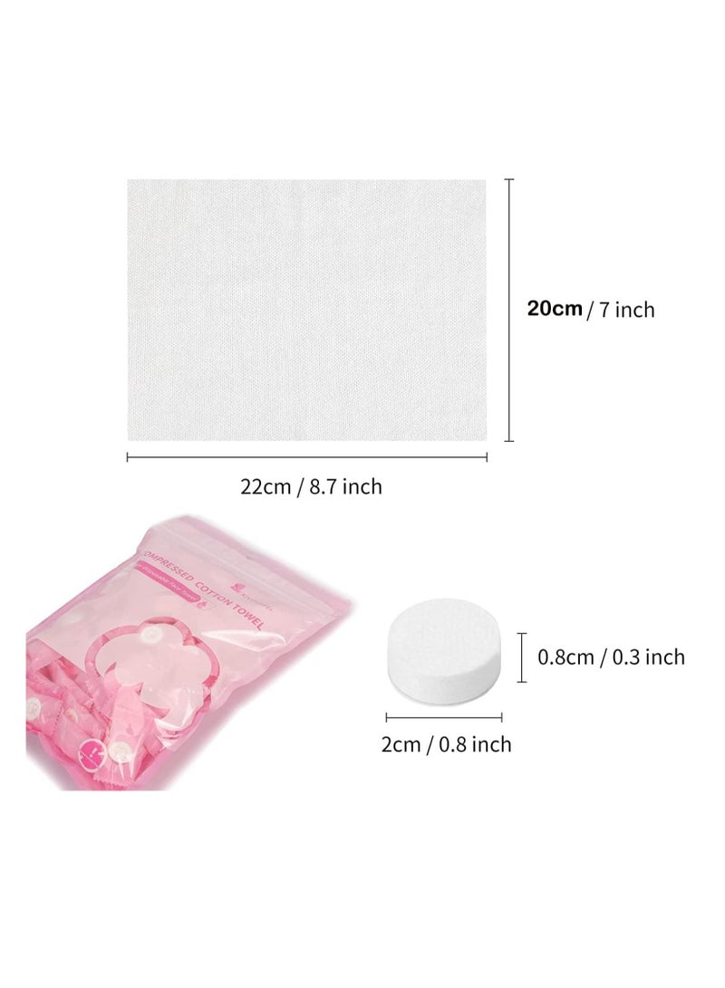 SISGL Compressed Towels 100 PCS Disposable Portable Face Towel Mini Tablets Cotton Coin Tissue for Travel, Hiking, Camping, Sport, Beauty Salon, Home Hand Wipes and Other Outdoor Activities  - Image 3