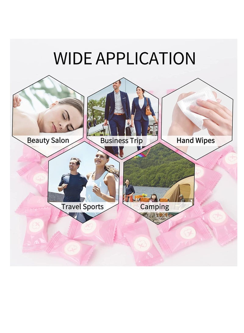 SISGL Compressed Towels 100 PCS Disposable Portable Face Towel Mini Tablets Cotton Coin Tissue for Travel, Hiking, Camping, Sport, Beauty Salon, Home Hand Wipes and Other Outdoor Activities  - Image 5