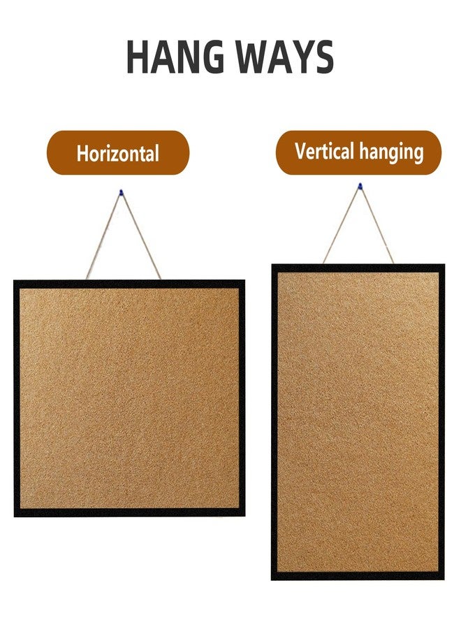 TooCust 20” x 28” Cork Boards for Walls with Black Wooden Frame 1pack, Whiteboard and Cork Board Combo Double Sided Office Board for Wall Organizer, Bulletins Board Hanging Pin Board for School Home Office - Image 5