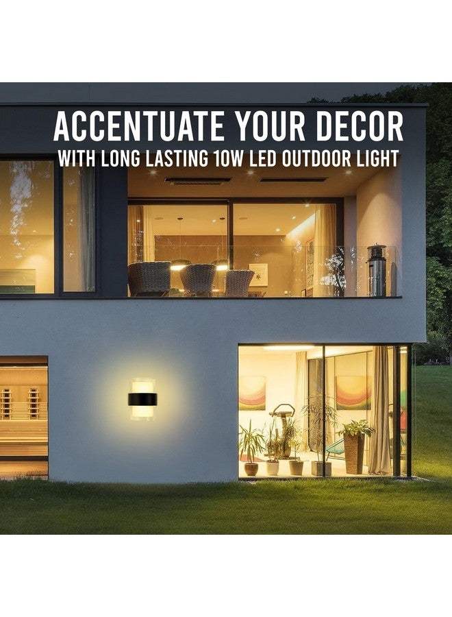 Gesto جستو 10 واط ضوء LED مقاوم للماء لتزيين المنزل - مصباح حائط LED ثنائي الاتجاه | أضواء حائط خارجية فاخرة IP65 للشرفة، البوابة، الارتفاع، الحديقة، الفناء | ضوء حائط زخرفي - عبوة من 4 - Image 3