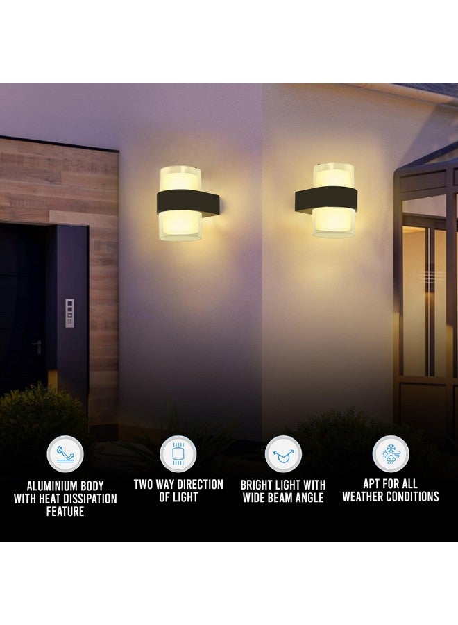 Gesto جستو 10 واط ضوء LED مقاوم للماء لتزيين المنزل - مصباح حائط LED ثنائي الاتجاه | أضواء حائط خارجية فاخرة IP65 للشرفة، البوابة، الارتفاع، الحديقة، الفناء | ضوء حائط زخرفي - عبوة من 4 - Image 4
