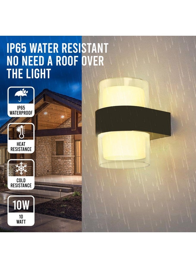 Gesto جستو 10 واط ضوء LED مقاوم للماء لتزيين المنزل - مصباح حائط LED ثنائي الاتجاه | أضواء حائط خارجية فاخرة IP65 للشرفة، البوابة، الارتفاع، الحديقة، الفناء | ضوء حائط زخرفي - عبوة من 4 - Image 2