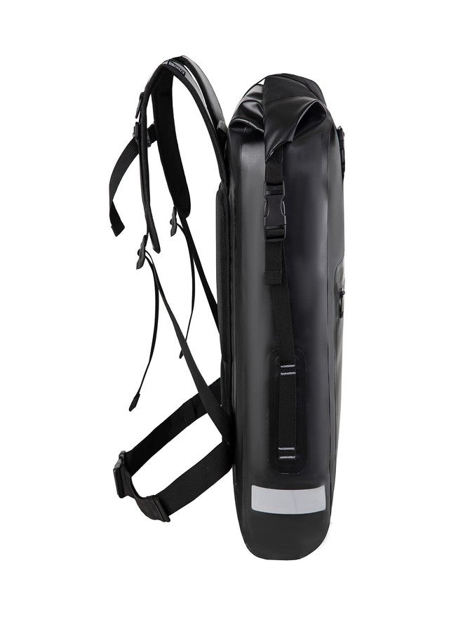 Vogano Waterproof Backpack Waterproof Bag Dry Bags 30L Roll Top Closure Travel Bags For Kayaking Camping Boating Hiking Beach (Black) - Image 5