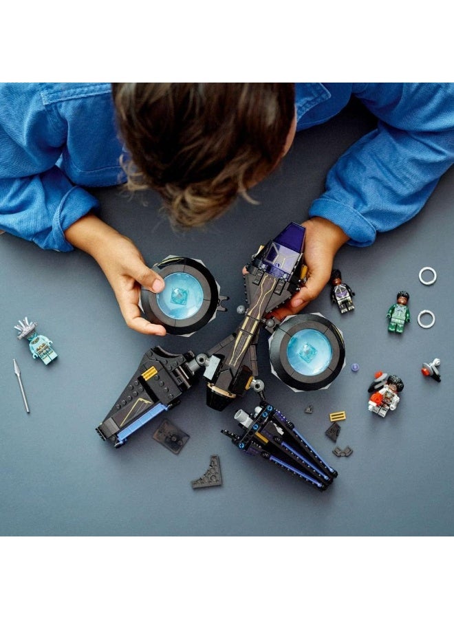 LEGO 76211 Marvel Shuri's Sunbird, Black Panther Aircraft Buildable Toy Vehicle for Kids, Wakanda Forever Set, Avengers Superheroes Gift Idea - Image 3