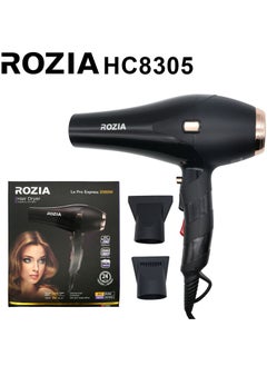 Rozia ROZIA Professional Hair Dryer 2000W – 120km/h Air Speed – Powerful Features – Multiple Heat & Speed Settings – Lightweight & Ergonomic Design 