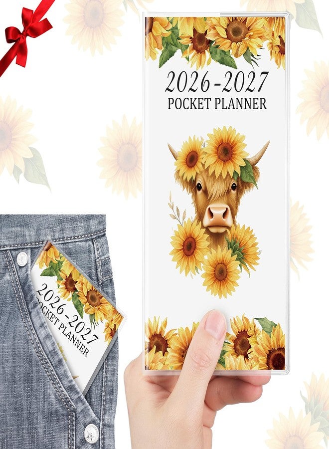 ReliThick 2026-2027 Pocket Calendar for Purse Small Monthly Planner for Women Handy Weekly Pocket Planner Journal Notebook Christmas New Year Gift Sister Friends Women - Image 1