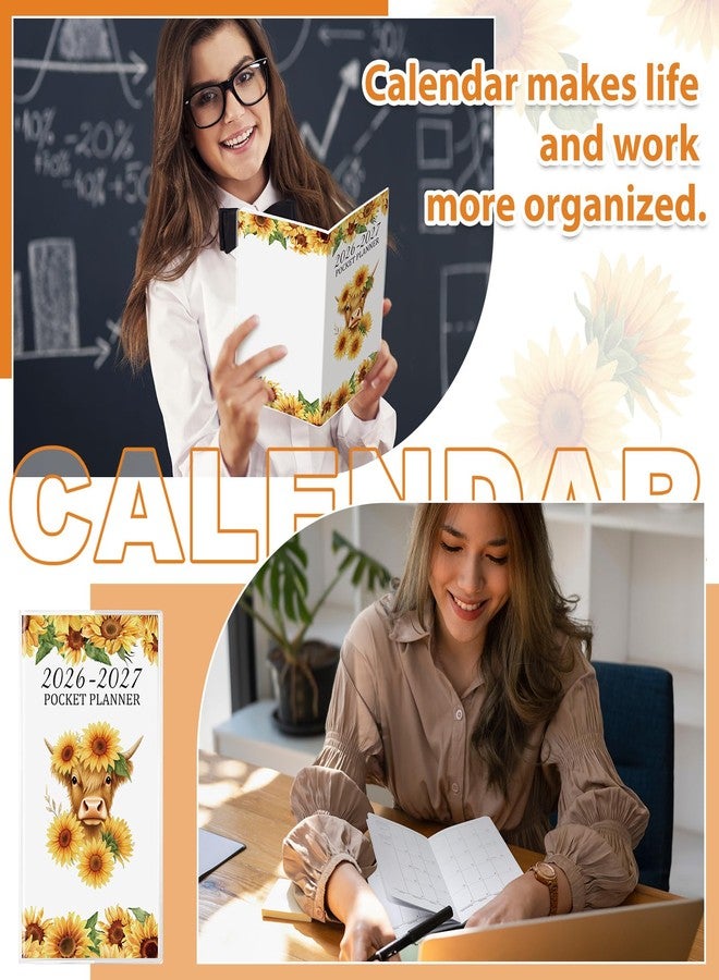 ReliThick 2026-2027 Pocket Calendar for Purse Small Monthly Planner for Women Handy Weekly Pocket Planner Journal Notebook Christmas New Year Gift Sister Friends Women - Image 5