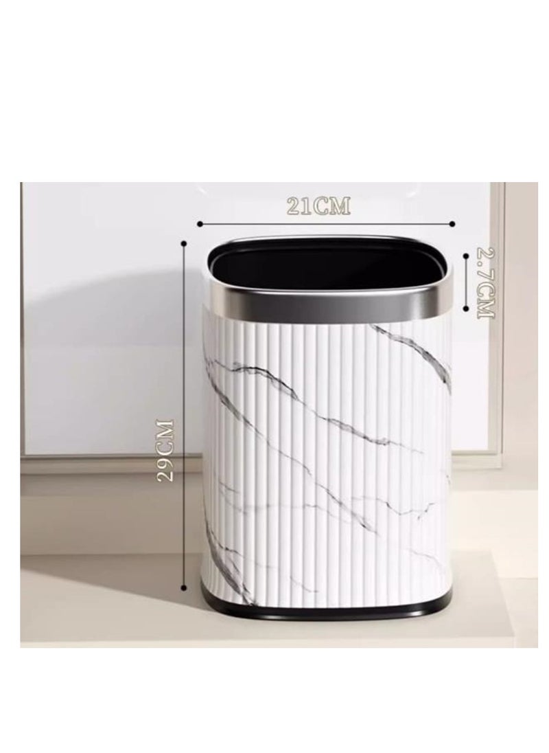 Golden Purchase Products Kitchen Trash Can, Bathroom Trash Can, Plastic Large Capacity Trash Can, Household Square Trash Can, Air Pressure Adsorption Without Cover（12L)  - Image 2