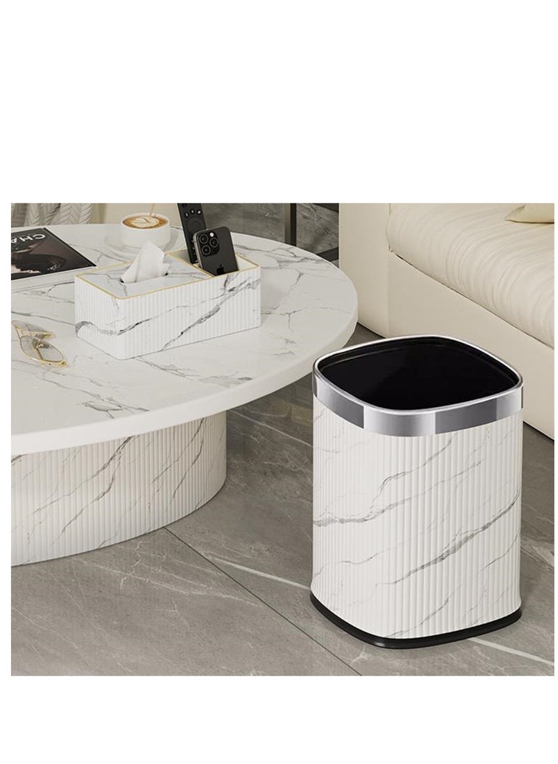 Golden Purchase Products Kitchen Trash Can, Bathroom Trash Can, Plastic Large Capacity Trash Can, Household Square Trash Can, Air Pressure Adsorption Without Cover（12L)  - Image 3